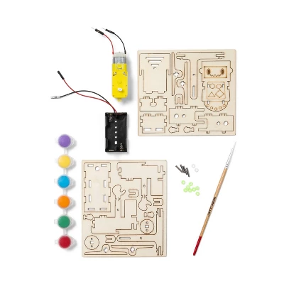 Create-Your-Own Wood Walking Robot Kit - Mondo Llama™: DIY Science Craft With Paint & Brush, Ages 14+, Requires 2 AA Batteries 1 Create-Your-Own Wood Walking Robot Kit - Mondo Llama™: DIY Science Craft With Paint & Brush, Ages 14+, Requires 2 AA Batteries