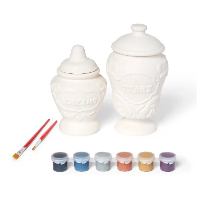 2ct Halloween Craft Ceramic Apothecary Jars Painting Kit - Mondo Llama™ 2 2ct Halloween Craft Ceramic Apothecary Jars Painting Kit - Mondo Llama™ - Image 2