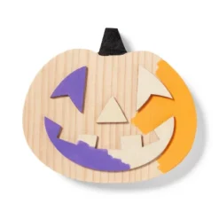 Halloween Craft Jack-O-Lantern Wood Base - Mondo Llamaâ„¢