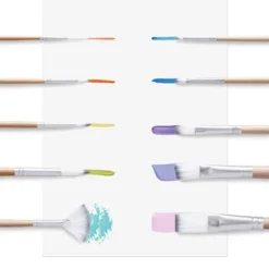 10pc Artist Paintbrush Set - Mondo Llama™: Nylon & Wood, Watercolor, Oil, Tempera, Acrylic, Bright, Fan, Round, Angle 7 10pc Artist Paintbrush Set - Mondo Llama™: Nylon & Wood, Watercolor, Oil, Tempera, Acrylic, Bright, Fan, Round, Angle -Mondo Llama GUEST 171dd6fb c3b2 4129 93c9 59ce7ff42fc2