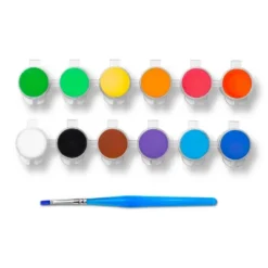 12ct Washable Tempera Paint Set With Paintbrush - Mondo Llamaâ„¢