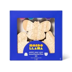 3pk Paint-Your-Own Wood Butterfly Set - Mondo Llama™: Kids Craft Kit With Acrylic Paints & Brushes, Non-Toxic -Mondo Llama GUEST 1e8678c6 1845 47ed 9c23 0790bb39139f