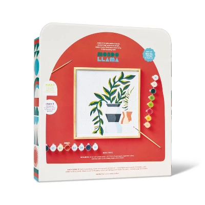 Boho Potted Plants Paint By Number Painting Kit - Mondo Llama™: Adult Craft Activity, Canvas & Acrylic Paints 2 Boho Potted Plants Paint By Number Painting Kit - Mondo Llama™: Adult Craft Activity, Canvas & Acrylic Paints - Image 2