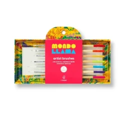 7pc Artist Paintbrush Set - Mondo Llama™: Nylon & Wood, Watercolor, Oil, Tempera, Acrylic, Filbert, Round, Angle Brushes -Mondo Llama GUEST 21dfa1ff cd56 41e8 b5a5 e4f8aa7a79e7