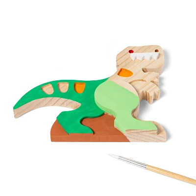 Freestanding Wood Dinosaur - Mondo Llama™: Unfinished Craft, 6" Tall, Animal Theme, Ages 3+ 2 Freestanding Wood Dinosaur - Mondo Llama™: Unfinished Craft, 6" Tall, Animal Theme, Ages 3+ - Image 2