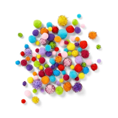 400ct Pom-Pom Combo Pack - Mondo Llama™: Multicolor Craft Embellishments, PET & Polypropylene, Ages 6+ 1 400ct Pom-Pom Combo Pack - Mondo Llama™: Multicolor Craft Embellishments, PET & Polypropylene, Ages 6+