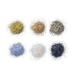 6ct Glitter Shaker Metallics - Mondo Llama™: Multicolor Craft Embellishments, PET Material, Ages 6+