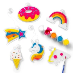 Create-Your-Own Suncatchers Kit - Mondo Llama™: DIY Painting Craft Kit For Kids, Includes 2 Brushes, 20 Pieces, Ages 6+ -Mondo Llama GUEST 44b3416a 167e 458c bcda 5af88e0e8143