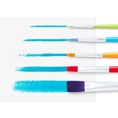 10pc Paintbrush Set - Mondo Llama™: Nylon & Wood, Watercolor, Oil, Tempera, Acrylic, Artist Brushes, Off-White 2 10pc Paintbrush Set - Mondo Llama™: Nylon & Wood, Watercolor, Oil, Tempera, Acrylic, Artist Brushes, Off-White - Image 2