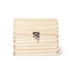 Wood Treasure Chest Box - Mondo Llama™: Unfinished Wooden Craft, DIY Project, 6"x4"x4.7" -Mondo Llama GUEST 5541e05e 8d6b 4f6b 9e48 008fd36732a2