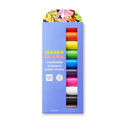 10ct Washable Tempera Paint Sticks - Mondo Llama™: Low-Odor, Water-Based, Craft Paint For Kids, Multicolor, Ages 6+ 5 10ct Washable Tempera Paint Sticks - Mondo Llama™: Low-Odor, Water-Based, Craft Paint For Kids, Multicolor, Ages 6+ - Image 5