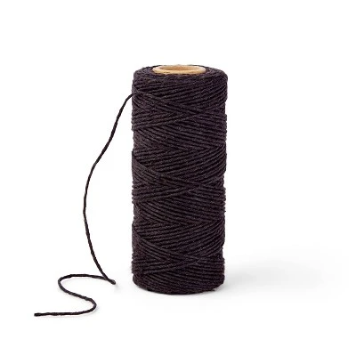 100yd Craft Twine Black - Mondo Llama™: Cotton Yarn & Ribbon For Art, Stationery, Office, 300ft Length 1 100yd Craft Twine Black - Mondo Llama™: Cotton Yarn & Ribbon For Art, Stationery, Office, 300ft Length