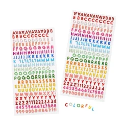 494ct Mini Alphabet Foam Stickers - Mondo Llama™: Small Letter & Number Scrapbook Stickers, 2 Sheets