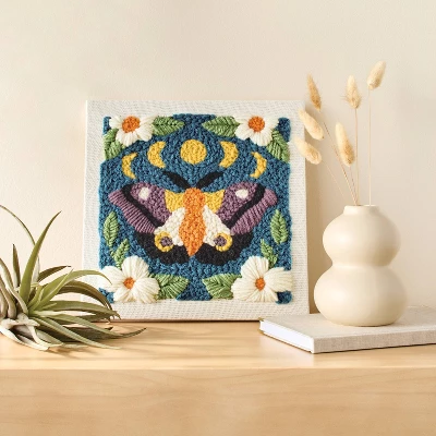 Halloween Craft Moth Punch Needle Canvas Kit - Mondo Llama™ 1 Halloween Craft Moth Punch Needle Canvas Kit - Mondo Llama™