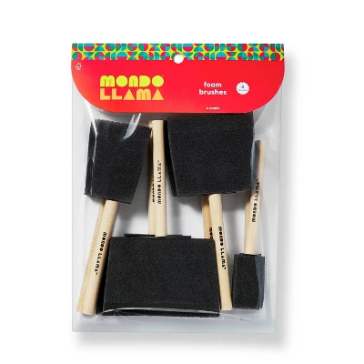 8ct Foam Brush Variety Pack - Mondo Llama™: Artist Paint Applicators For Watercolor & Acrylic, Off-White, 6.5" Length 3 8ct Foam Brush Variety Pack - Mondo Llama™: Artist Paint Applicators For Watercolor & Acrylic, Off-White, 6.5" Length - Image 3