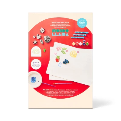 4ct Stamp-Printed Placemats Craft Kit - Mondo Llama™ 2 4ct Stamp-Printed Placemats Craft Kit - Mondo Llama™ - Image 2