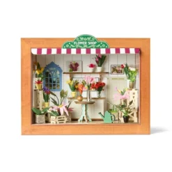 DIY 3D Miniature Flower Shop Craft Kit - Mondo Llama™