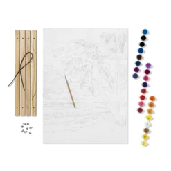 Paint By Number Kit Tropical Beach Scene - Mondo Llamaâ„¢