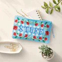 Summer Craft Stuff Pouch Cross Stitch Kit - Mondo Llama™