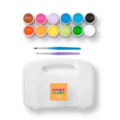 15pc Washable Tempera Paint Set In Plastic Tote - Mondo Llamaâ„¢: Kids Craft Paint, Water-Based, Multicolor, All Ages