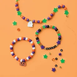 Halloween Craft Glow Beaded Bracelet Kit - Mondo Llamaâ„¢