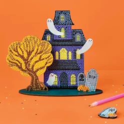 Halloween Craft Glow Haunted House Gem Art Scene Kit - Mondo Llamaâ„¢