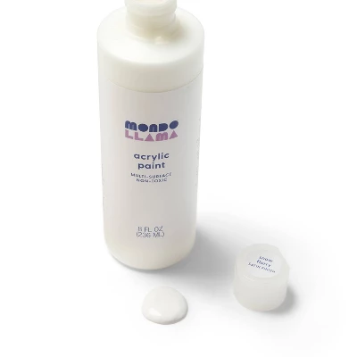 8oz Satin Acrylic Paint Snow Flurry - Mondo Llama™ 1 8oz Satin Acrylic Paint Snow Flurry - Mondo Llama™