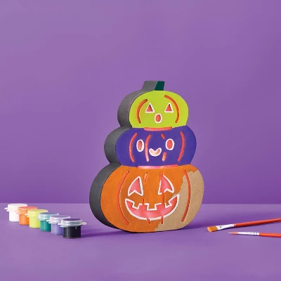Halloween Craft Lit Paperboard Pumpkins Painting Kit - Mondo Llama™ 1 Halloween Craft Lit Paperboard Pumpkins Painting Kit - Mondo Llama™