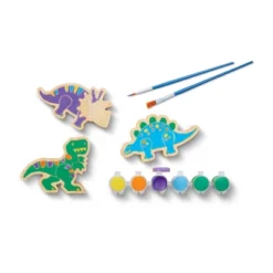 3pk Paint-Your-Own Wood Dinosaur Set - Mondo Llama™: Non-Toxic Craft Kit With Acrylic Paints & Brushes For Kids 3+ -Mondo Llama GUEST 9aa15708 841e 4a2f 97bf 3a45ba411aae