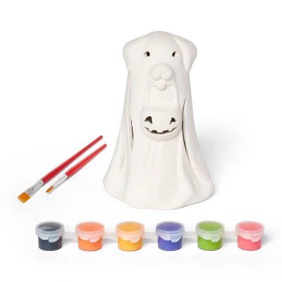 Halloween Craft Lit Ceramic Ghost Dog Painting Kit - Mondo Llama™ 2 Halloween Craft Lit Ceramic Ghost Dog Painting Kit - Mondo Llama™ - Image 2