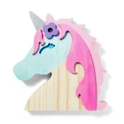 Freestanding Wood Unicorn - Mondo Llamaâ„¢: Unfinished Craft, 6" Tall, Animal Theme, Ages 3+