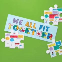15ct Classroom Craft About Me Puzzle Poster Kit, Teacher Supplies - Mondo Llamaâ„¢