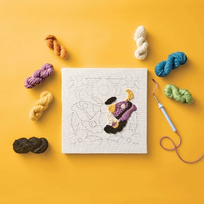 Halloween Craft Moth Punch Needle Canvas Kit - Mondo Llama™ 2 Halloween Craft Moth Punch Needle Canvas Kit - Mondo Llama™ - Image 2