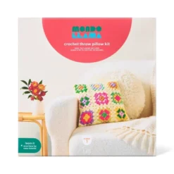 Summer Craft Granny Square Throw Pillow Crochet Kit- Mondo Llama™ -Mondo Llama GUEST c416c0d2 c359 4f48 be50 acb808f9ff0e