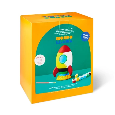 Paint-Your-Own Ceramic Rocket Ship Kit - Mondo Llama™: Kids Painting Activity, Includes Paint & Brush, Ages 8+ 2 Paint-Your-Own Ceramic Rocket Ship Kit - Mondo Llama™: Kids Painting Activity, Includes Paint & Brush, Ages 8+ - Image 2