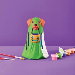 Halloween Craft Lit Ceramic Ghost Dog Painting Kit - Mondo Llamaâ„¢