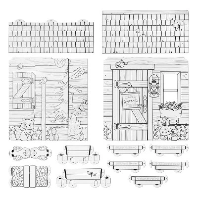 Color-Your-Own Cabin Craft Kit - Mondo Llama™ 1 Color-Your-Own Cabin Craft Kit - Mondo Llama™