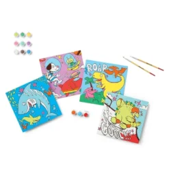 8'' X 8'' 4pk Paint-Your-Own Canvas Panel Pack Dino/Turtle/Shark/Space - Mondo Llama™: DIY Art Kit For Kids 6+ -Mondo Llama GUEST e26bf0a6 ab57 4dcb 8874 4d1898463305