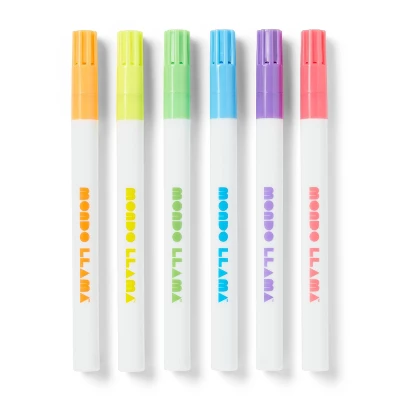 6ct Metallic Outline Markers - Mondo Llama™ 1 6ct Metallic Outline Markers - Mondo Llama™