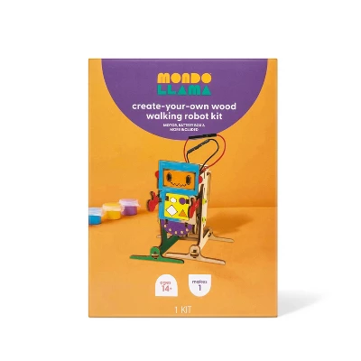 Create-Your-Own Wood Walking Robot Kit - Mondo Llama™: DIY Science Craft With Paint & Brush, Ages 14+, Requires 2 AA Batteries 5 Create-Your-Own Wood Walking Robot Kit - Mondo Llama™: DIY Science Craft With Paint & Brush, Ages 14+, Requires 2 AA Batteries - Image 5