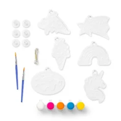 Create-Your-Own Suncatchers Kit - Mondo Llamaâ„¢: DIY Painting Craft Kit For Kids, Includes 2 Brushes, 20 Pieces, Ages 6+