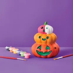 Halloween Craft Lit Ceramic Pumpkins Painting Kit - Mondo Llamaâ„¢