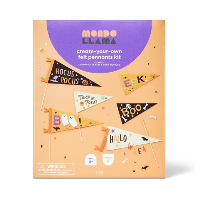 6ct Halloween Craft Felt Pennants Kit - Mondo Llama™ 4 6ct Halloween Craft Felt Pennants Kit - Mondo Llama™ - Image 4